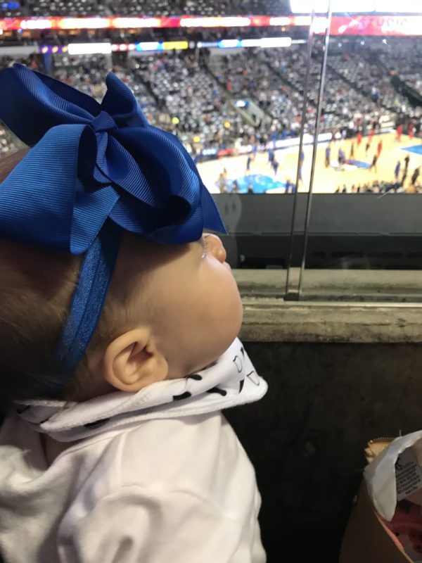 Dallas Mavs with Baby