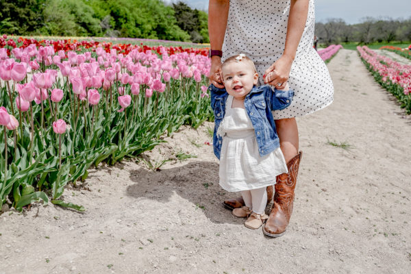 Visiting the Tulip Fields at Poston Gardens, near Dallas TX