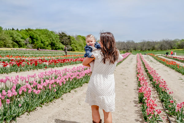 Visiting the Tulip Fields at Poston Gardens, near Dallas TX