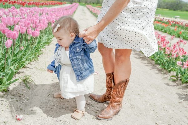 Visiting the Tulip Fields at Poston Gardens, near Dallas TX