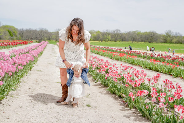 Visiting the Tulip Fields at Poston Gardens, near Dallas TX