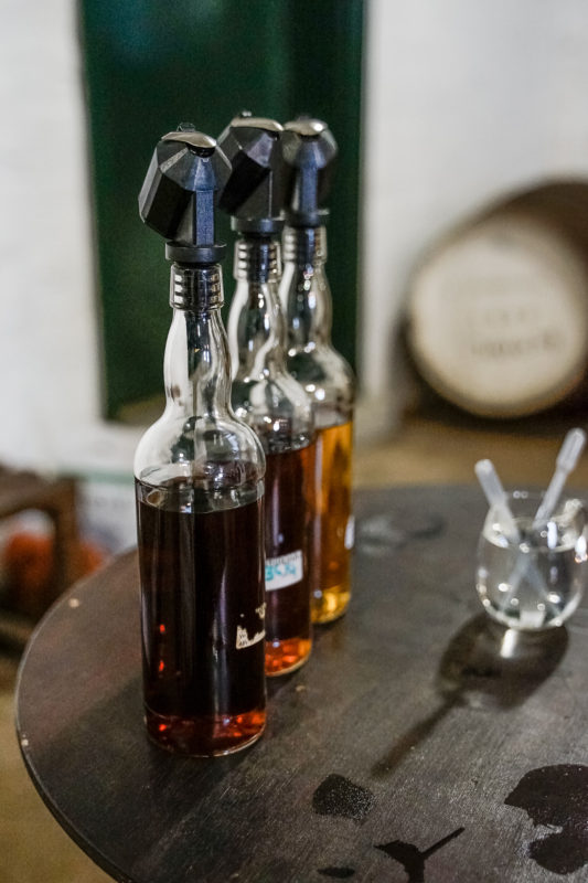 Cask samples at Laphroaig, Islay