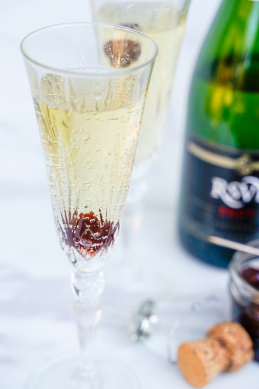 A "Hint of Bourbon" Champagne Sparkler with Oak & Eden