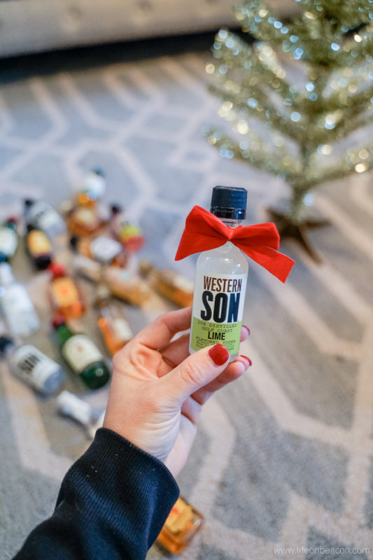 How to Build a Mini Liquor Bottle Christmas Tree: White Elephant Idea