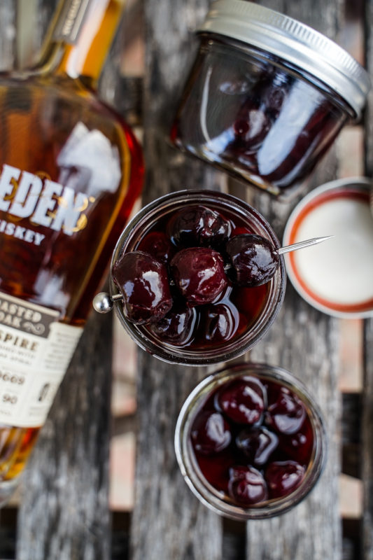 Vanilla Bourbon Cocktail Cherry Recipe, with Oak & Eden