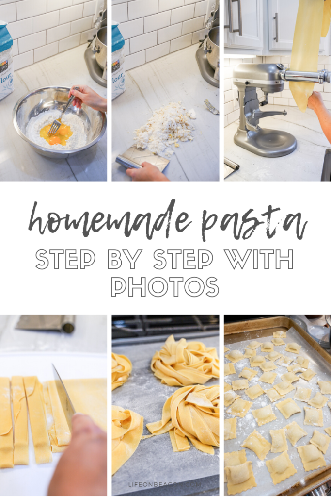 Homemade pasta step-by-step with photos, using the KitchenAid mixer pasta roller attachment