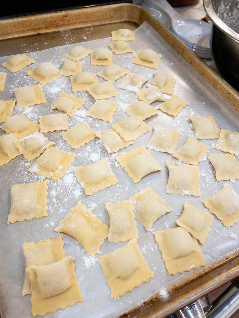 Homemade Mushroom Ravioli in a Light Cream Sauce - the foolproof way to make the raviolis by hand.