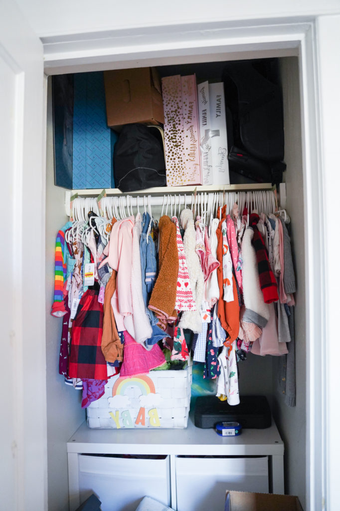 Before: Toddler Closet Transformation