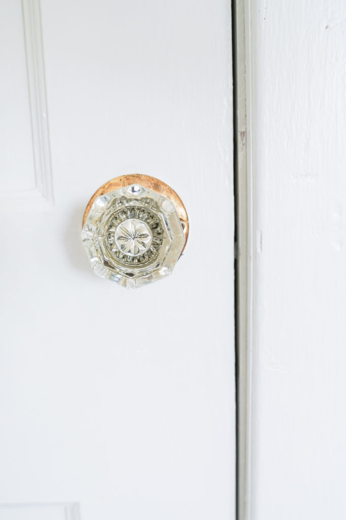 Vintage craftsman interior door knobs in 100 year old house