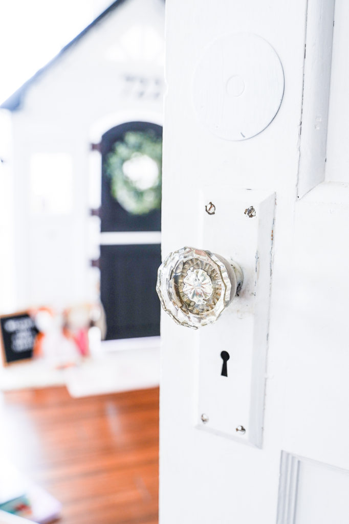 Vintage craftsman interior door knobs in 100 year old house