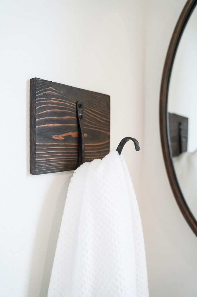 DIY Towel Hooks for a Small Farmhouse Bathroom