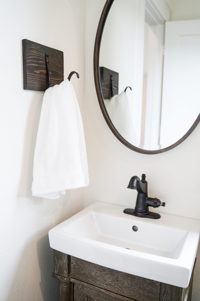 DIY Towel Hooks for a Small Farmhouse Bathroom