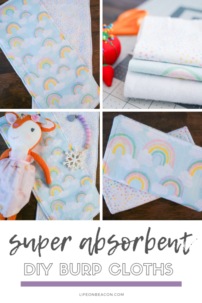 Easy, Super Absorbent 10 Minute Baby Burp Cloths: Full photo tutorial