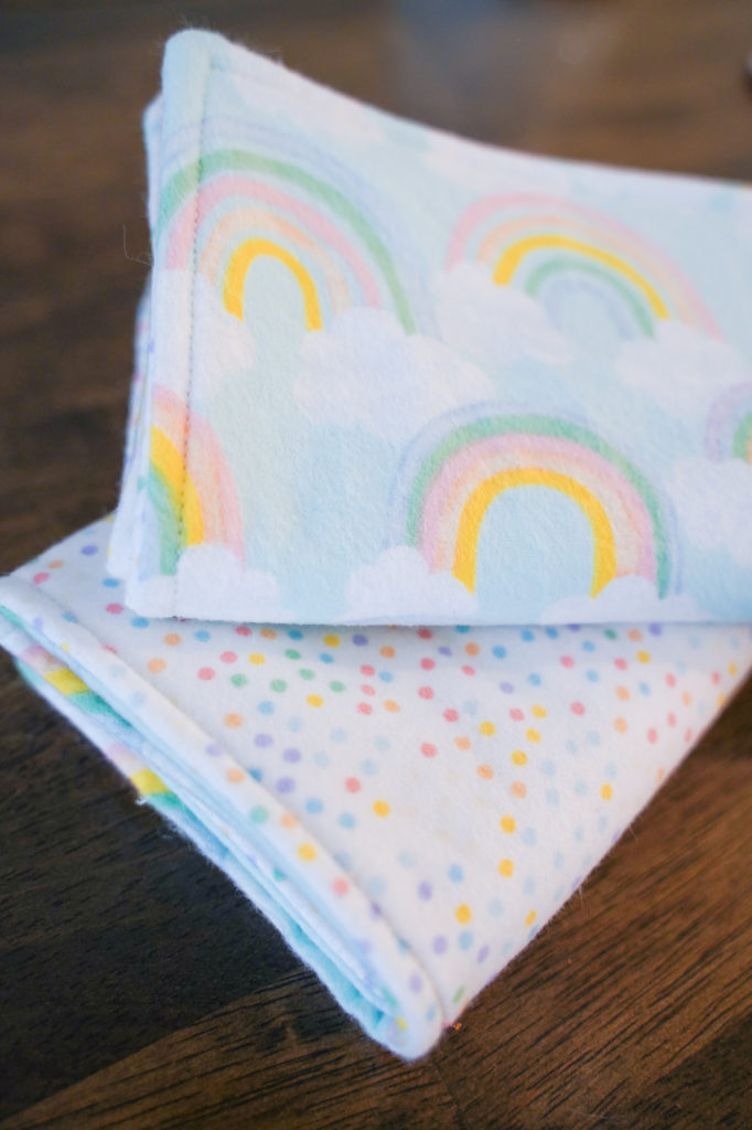 Easy, Super Absorbent 10 Minute Baby Burp Cloths: Full photo tutorial