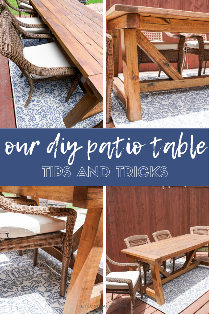 Our DIY Farmhouse Patio Table Build: The plans we used + tips and tricks to make the build easy