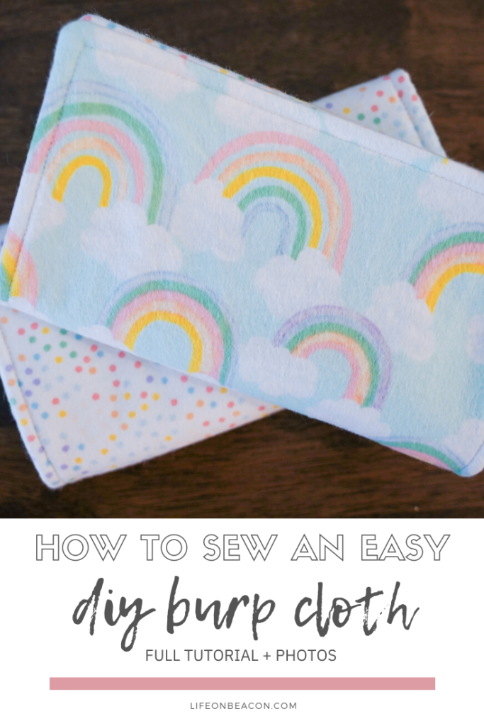 Easy, Super Absorbent 10 Minute Baby Burp Cloths: Full photo tutorial