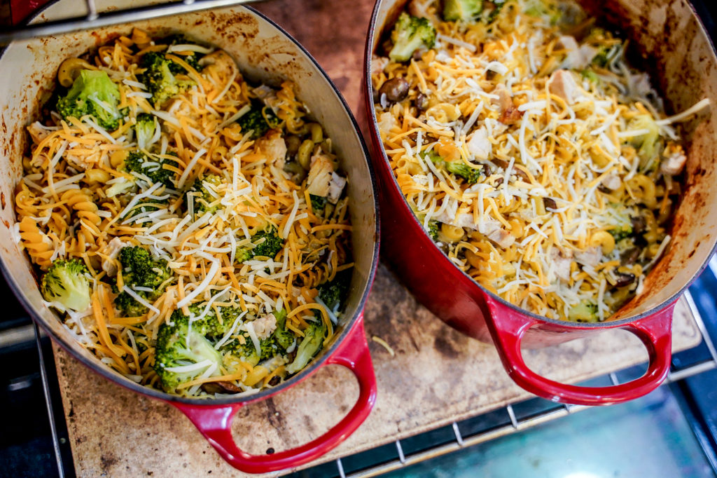 Baked chicken and protein pasta one dish meal prep idea