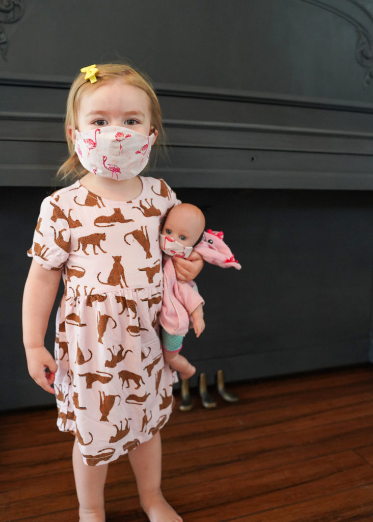 Creating a fitted mask (without a pattern!) for your toddler - and baby doll