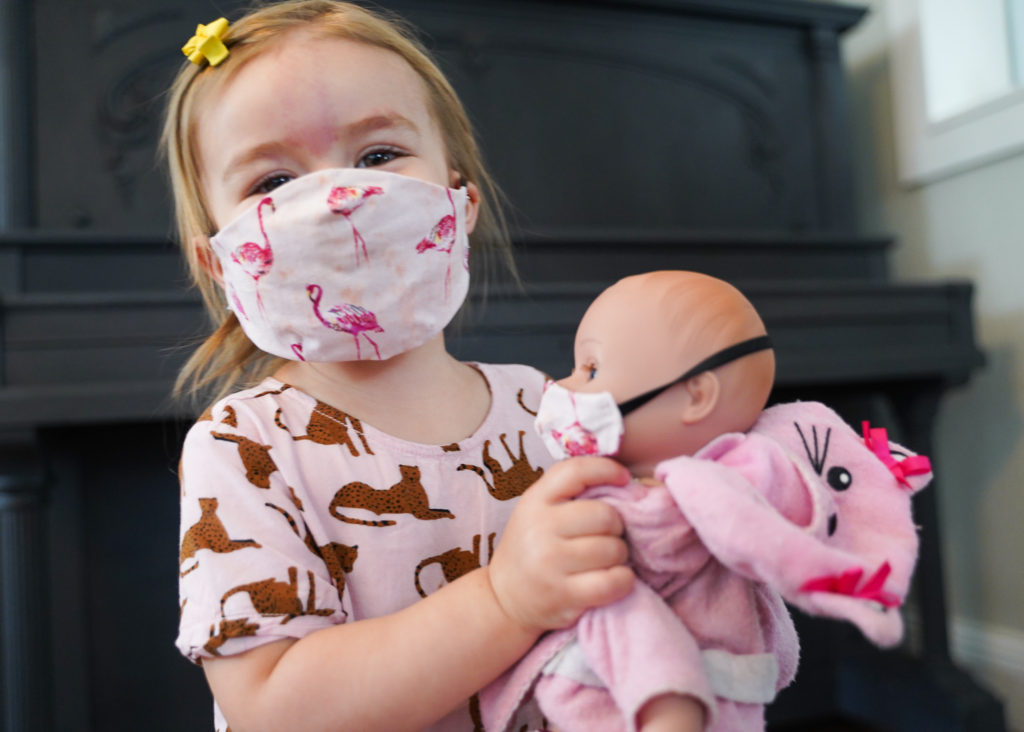 Creating a fitted mask (without a pattern!) for your toddler - and baby doll