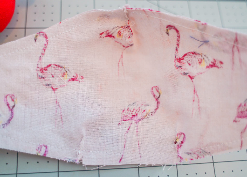 Step-by-step instructions for sewing a fitted toddler fabric mask