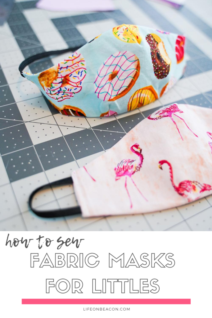 Step-by-step instructions for sewing a fitted toddler fabric mask, with photos and instructions on how to easily make your own custom pattern