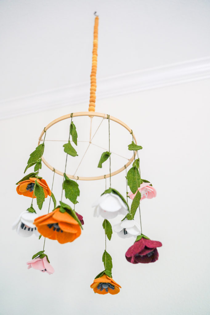 How to build a $15 DIY felt floral nursery mobile