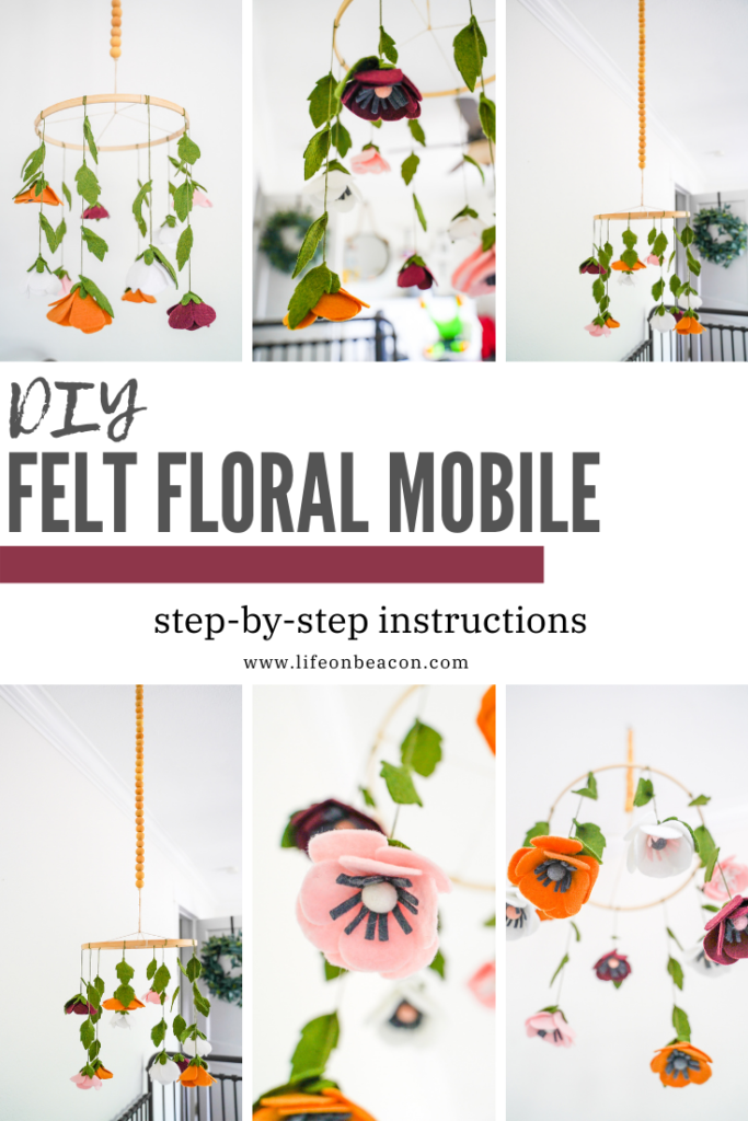 How to build a $15 DIY felt floral nursery mobile, with step-by-step instructions