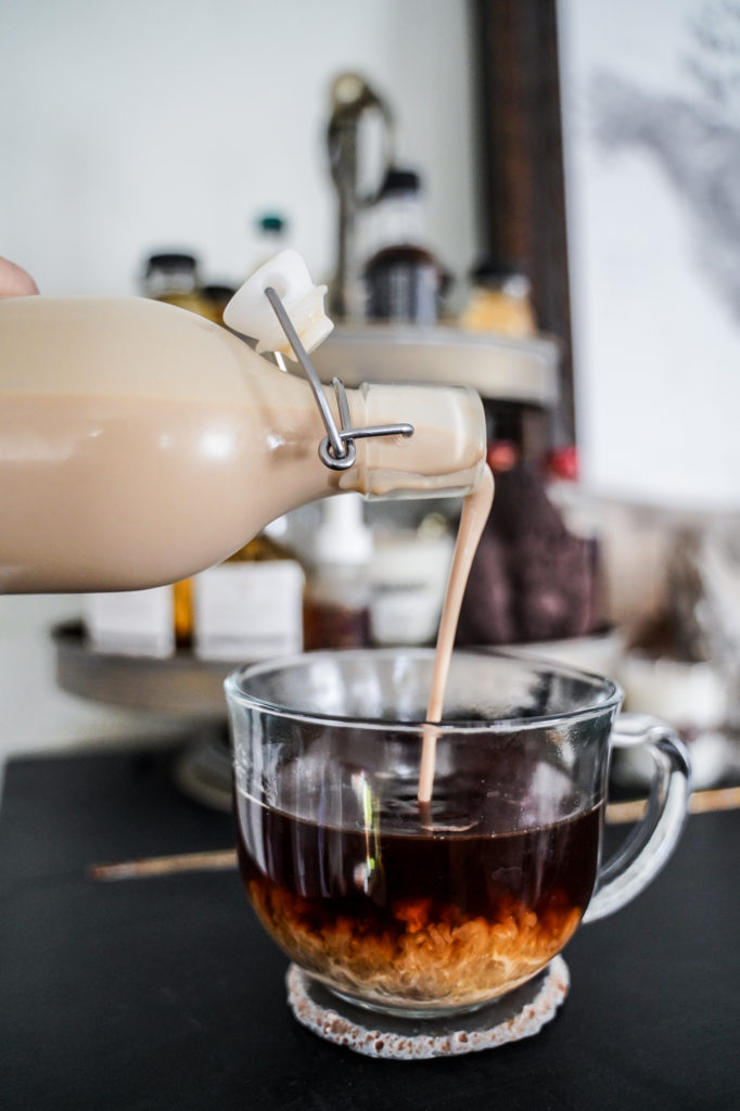 Homemade Bourbon Cream and Coffee