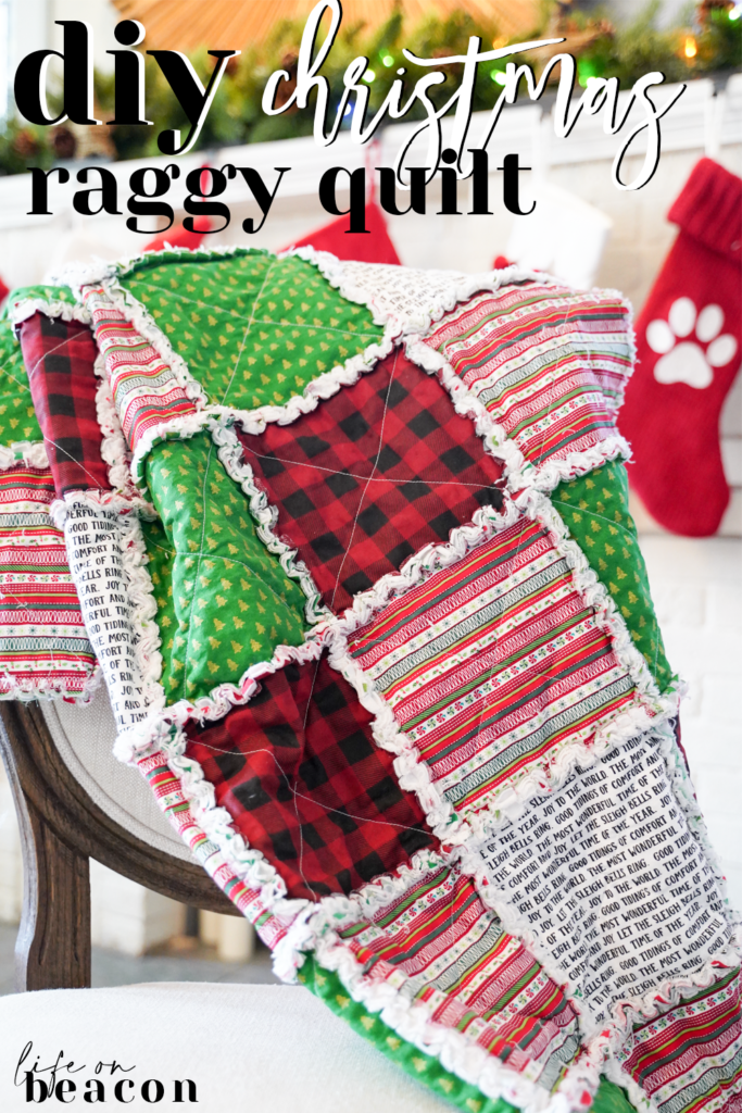 A step-by-step guide to sewing your own Christmas raggy quilt