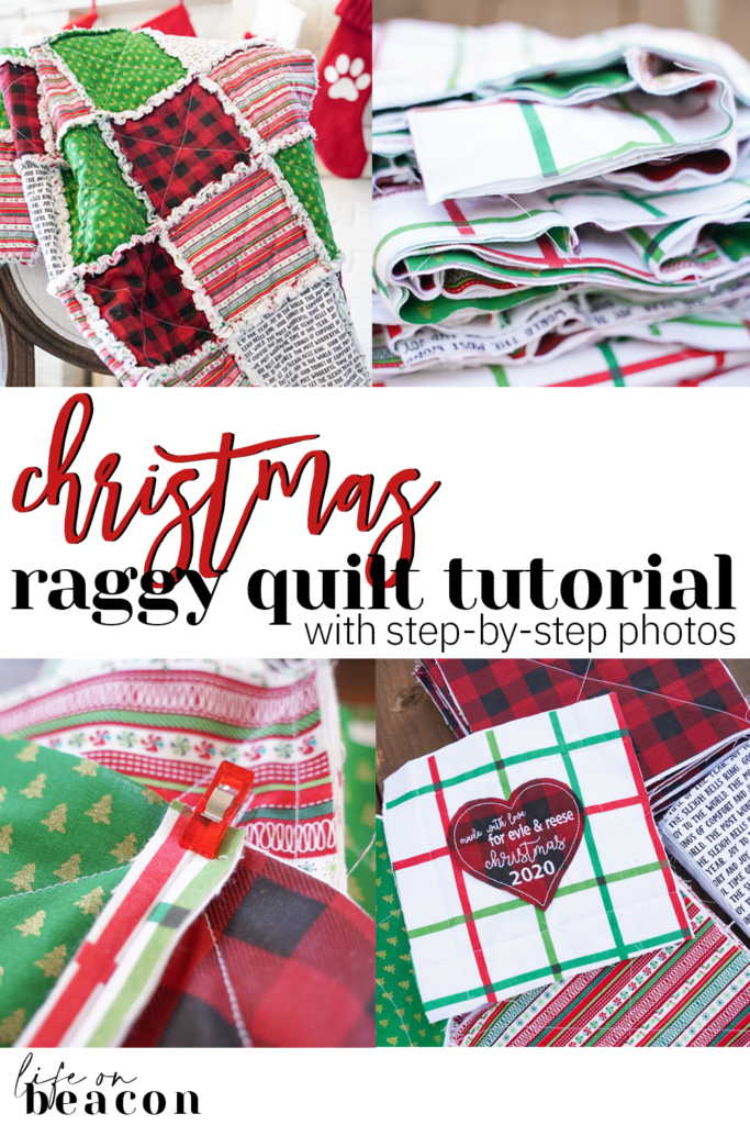 A step-by-step guide to sewing your own Christmas raggy quilt