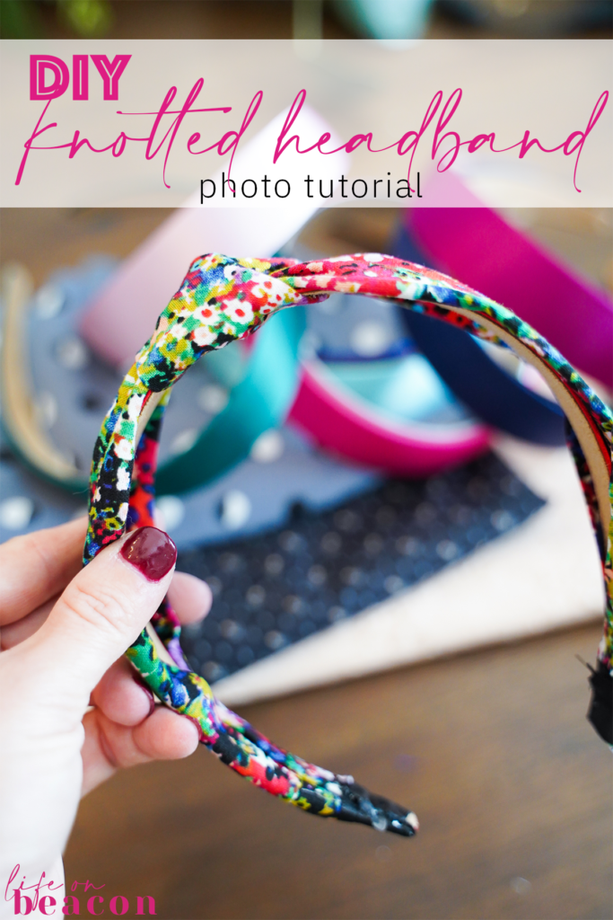 Anthropologie-inspired DIY knotted headband tutorial with photos