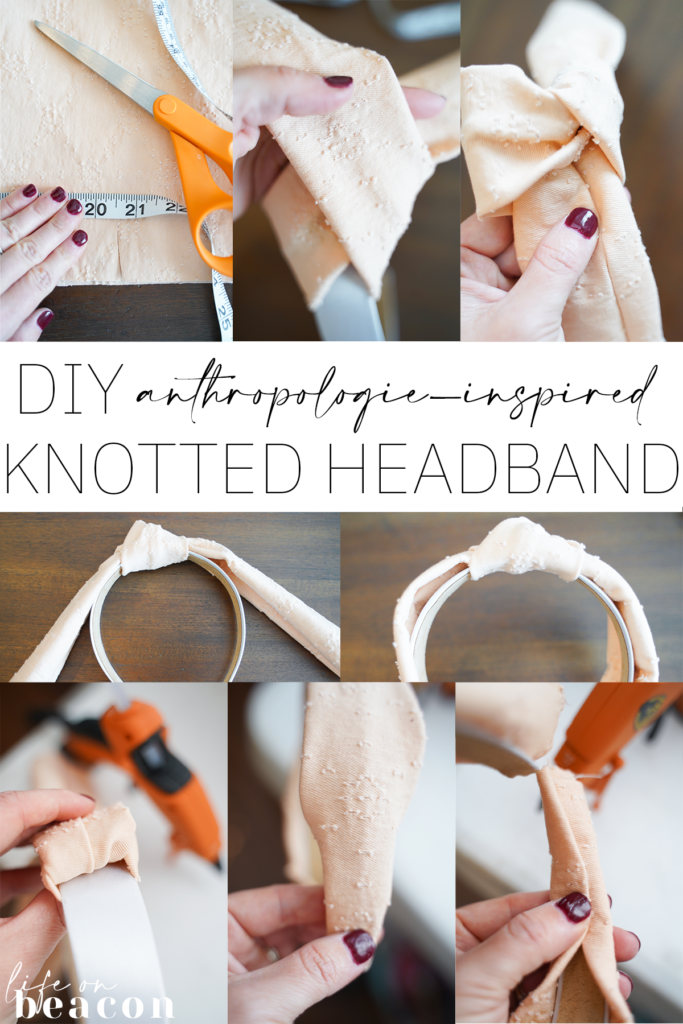 Anthropologie-inspired DIY knotted headband tutorial with photos