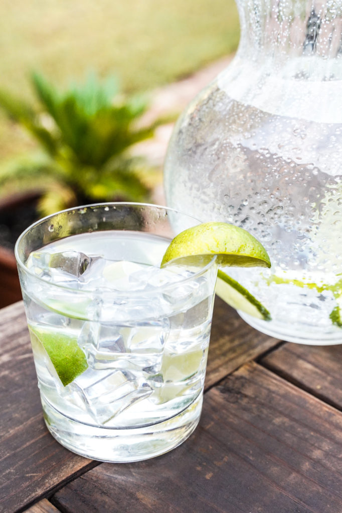 Lime cardamom-infused water with Sparkletts