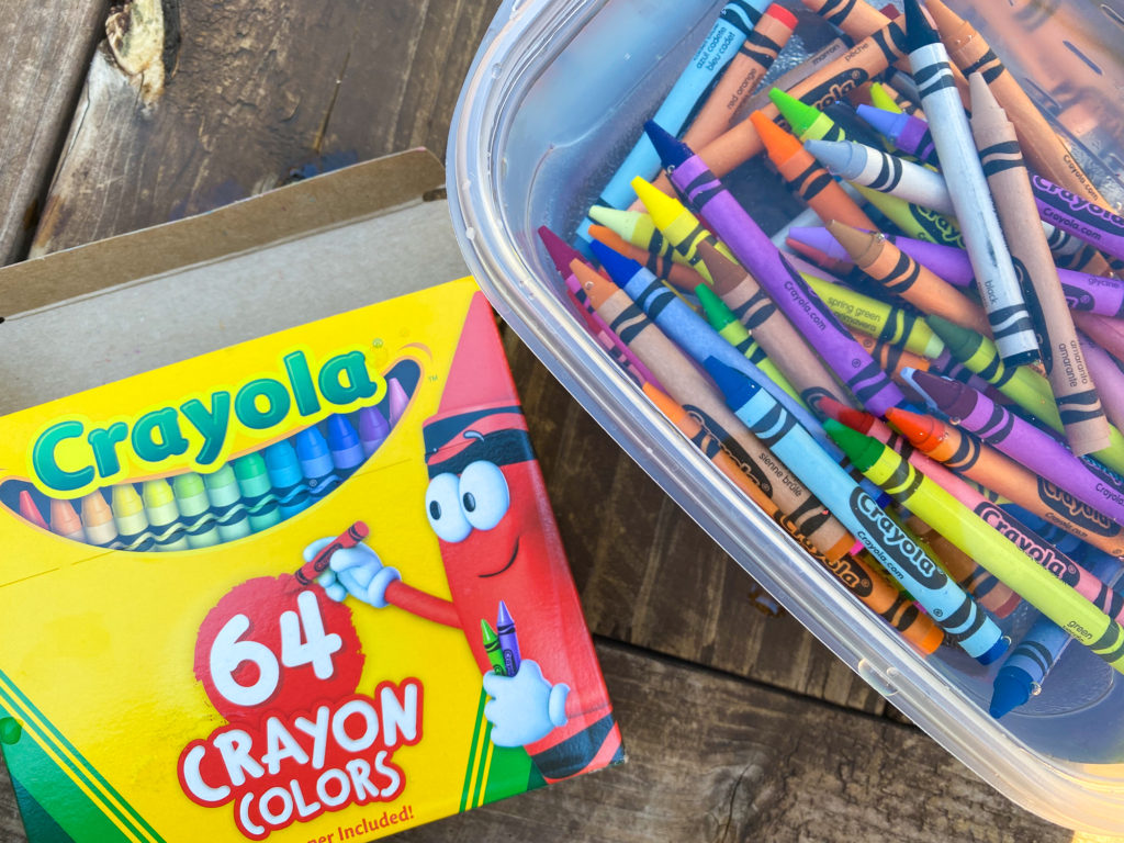 Custom Crayon DIY: How to soak the paper off