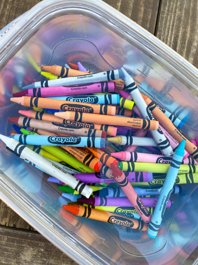 Custom Crayon DIY: How to soak the paper off