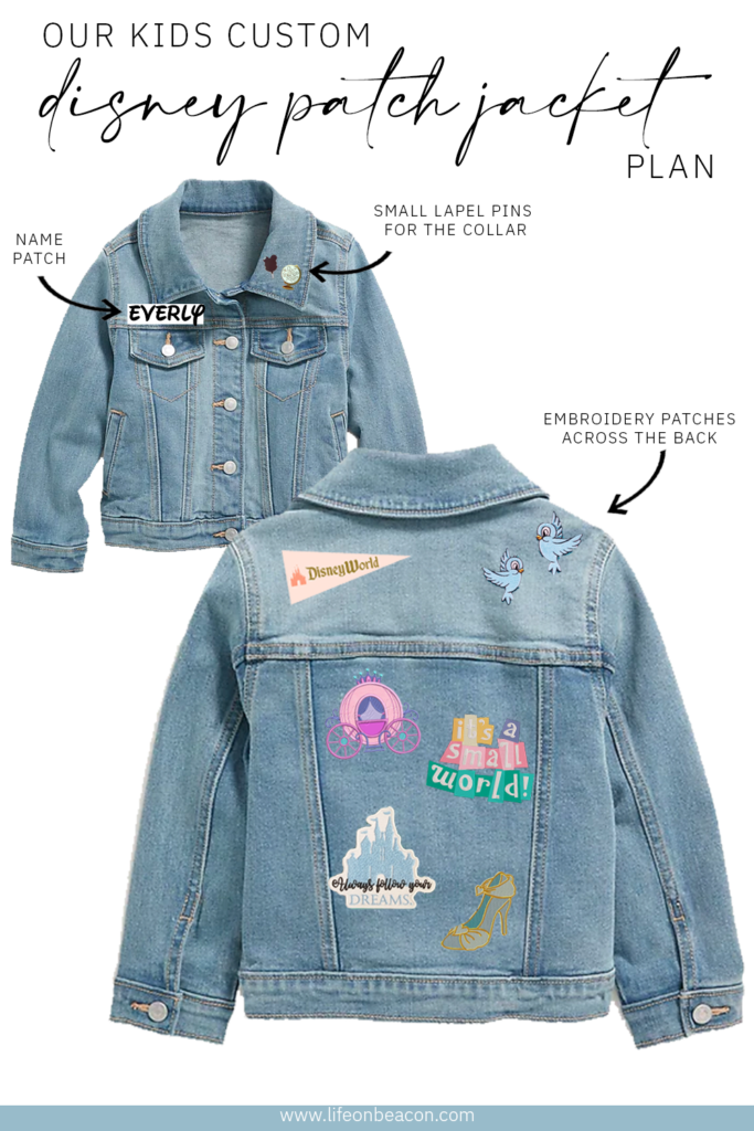 DIY Disney Patch Jacket Design Idea for Kids