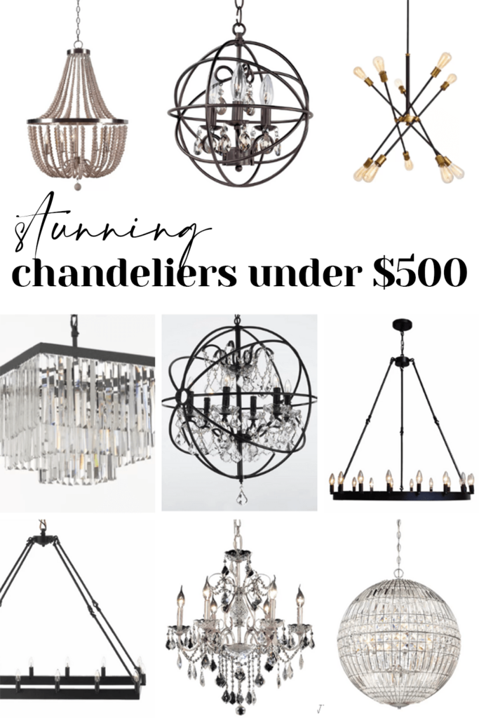 Stunning designer-look chandeliers under $500