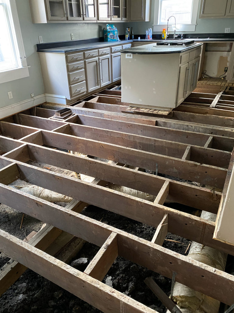 Historic home foundation repair: In progress