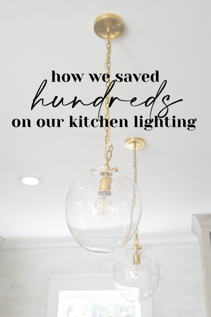 How we saved $600 off designer lights for our kitchen island