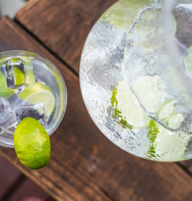 Cardamom and Lime-infused water