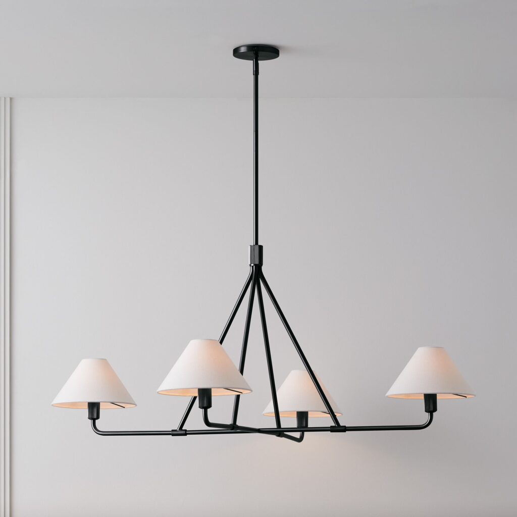 Classic shaded chandelier under $500